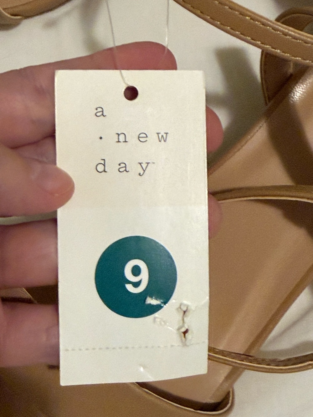 NWT | A New Day | Delores Tan Block Heel Sandal With Ankle Strap | sz 9 - Picture 7 of 8